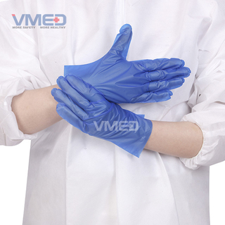 Одноразовые синие перчатки CPE
